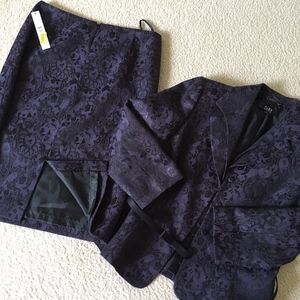 2pc Womens Suit ALEX MARIE professional skirt jacket Set 4, 8 NEW